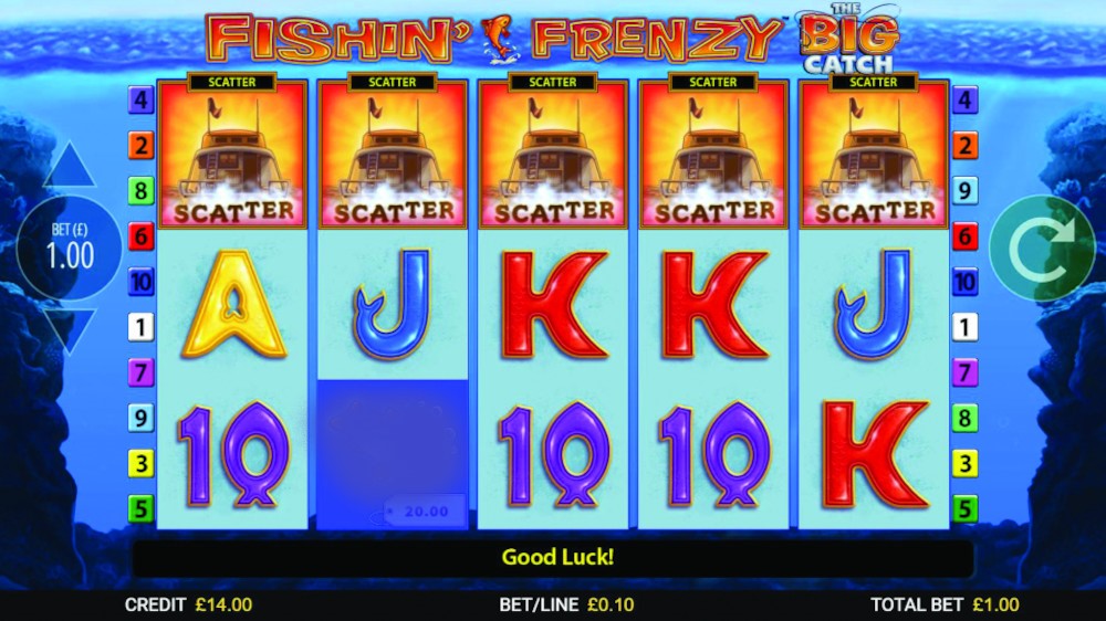 Fishin Frenzy The Big Catch Slot Gameplay