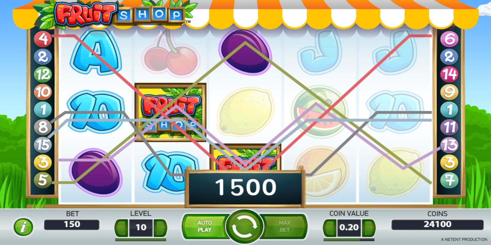 Fruit Shop Slot Gameplay