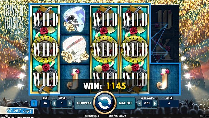 Guns N Roses Slot Gameplay