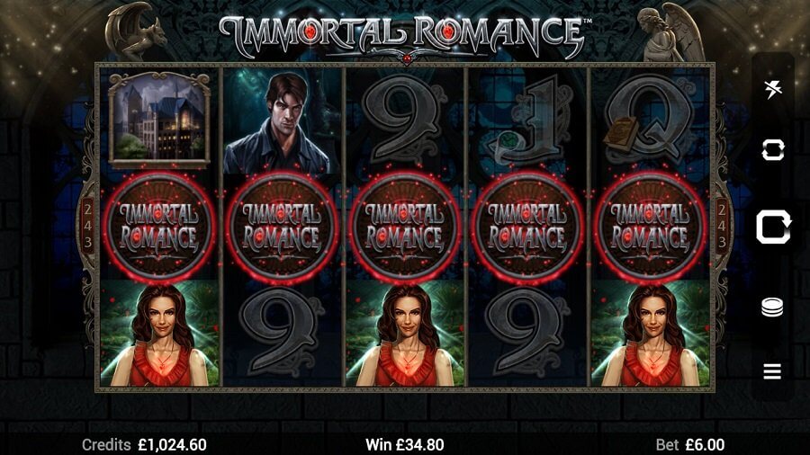 Immortal Romance Slot Gameplay