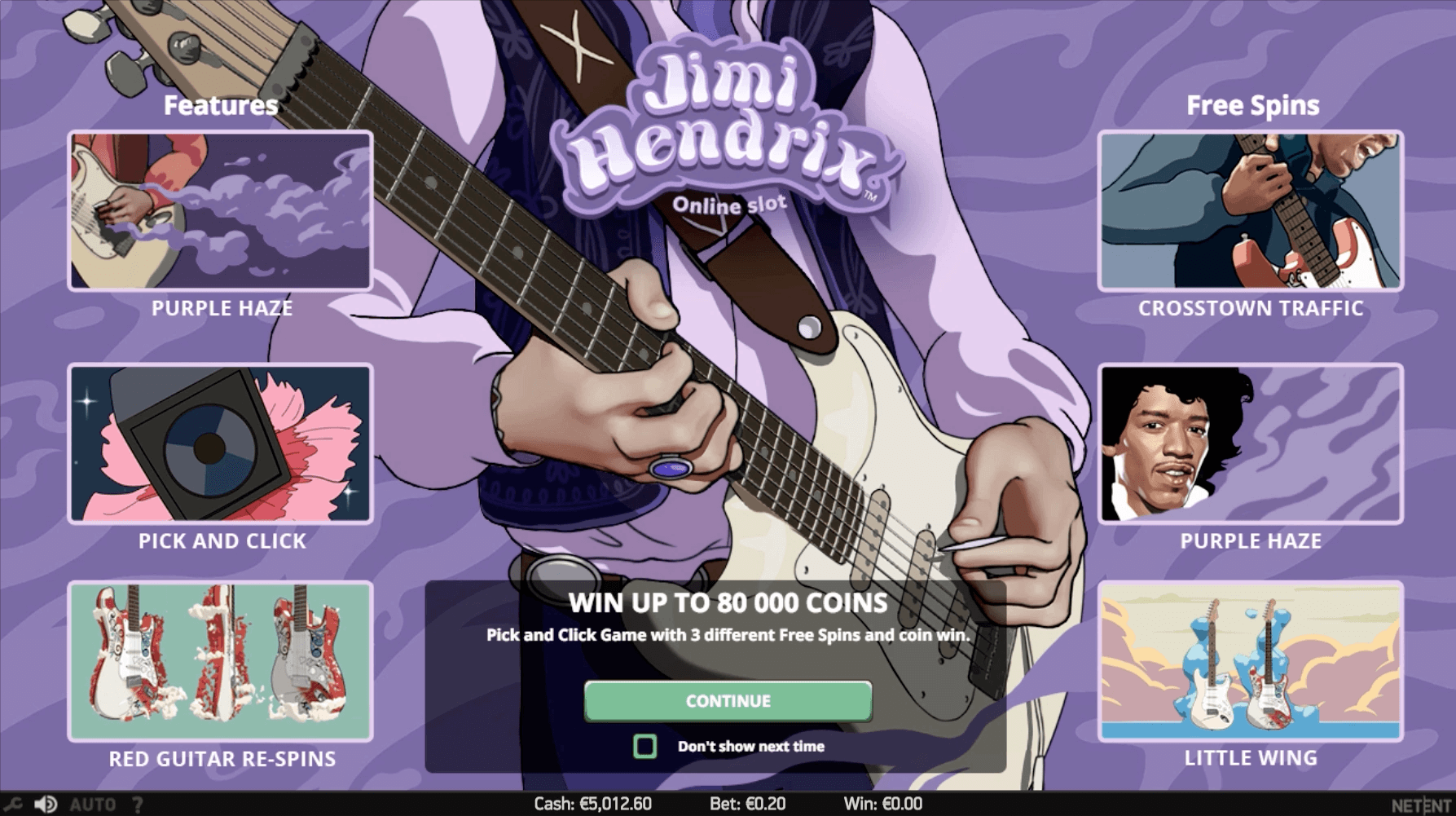 Jimi Hendrix Slot Bonus