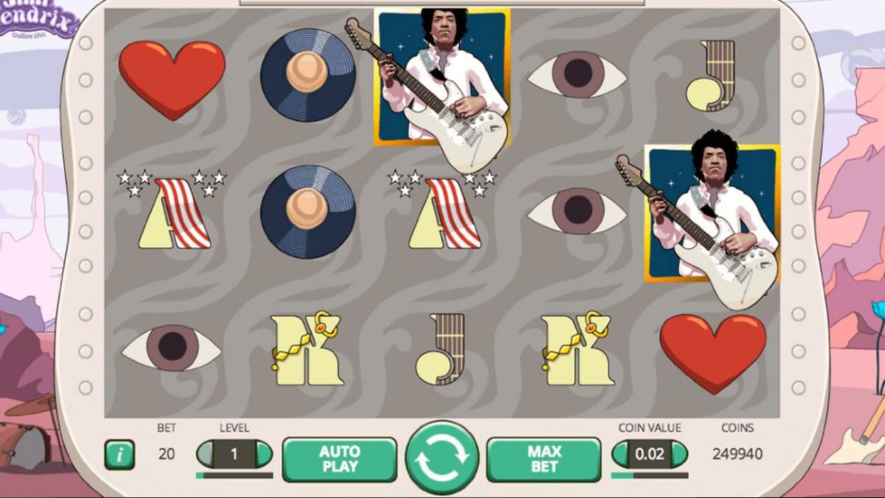 Jimi Hendrix Slot Gameplay