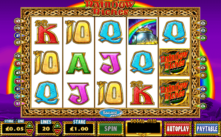 Rainbow Riches Slot Gameplay