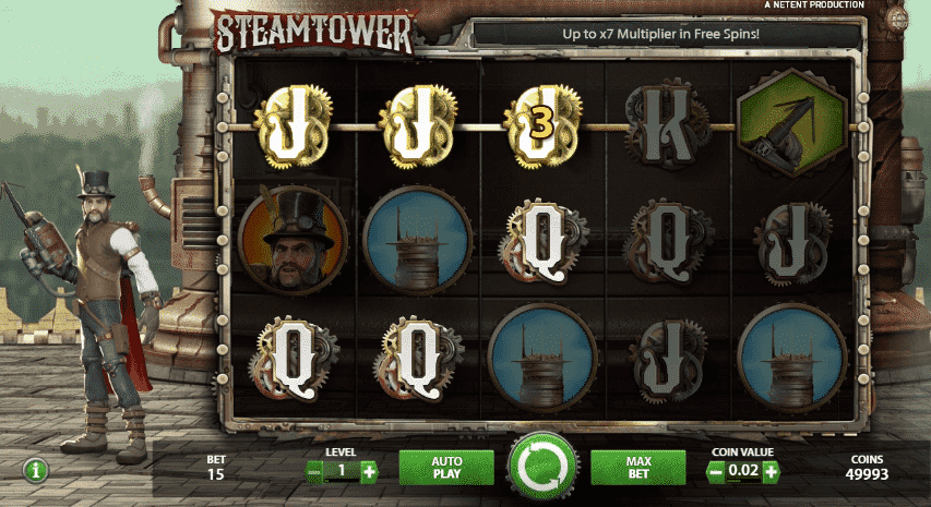 Steam Tower Slots Gameplay