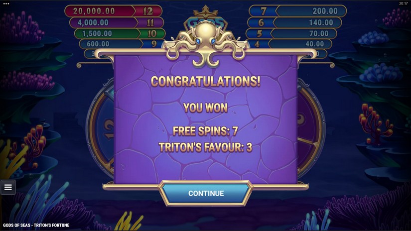 Gods of Seas Tritons Fortune Slot Free Spins