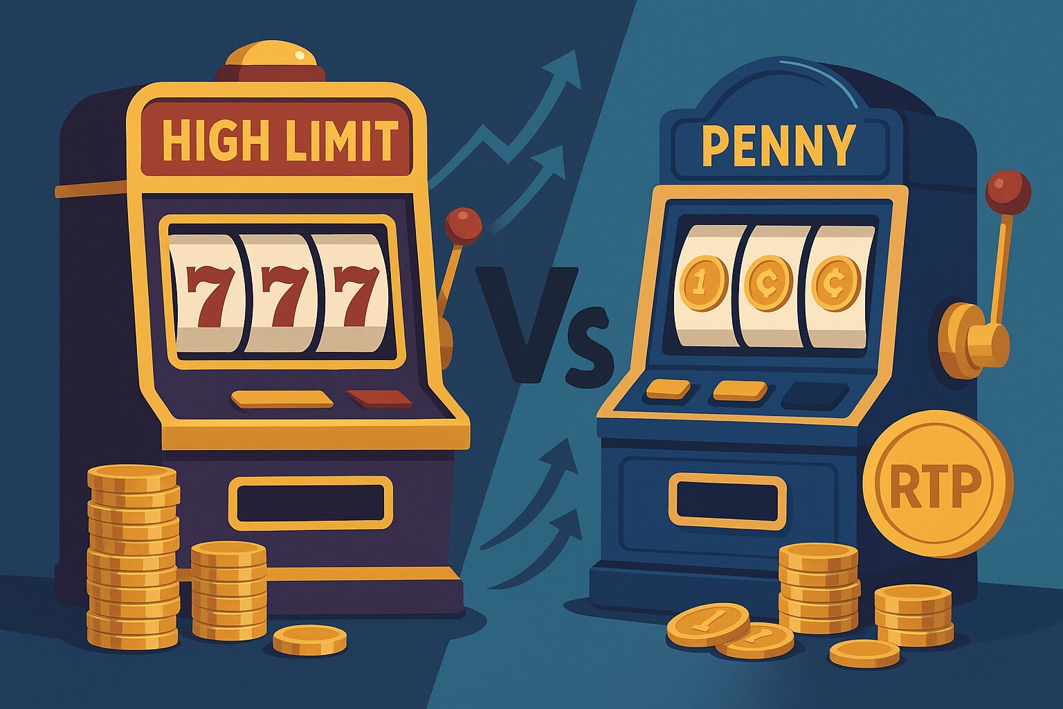 High Limit Slots vs Penny Slots – Differences, Payouts & RTP Explained
