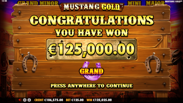 Mustang Gold Slots Bonus Features