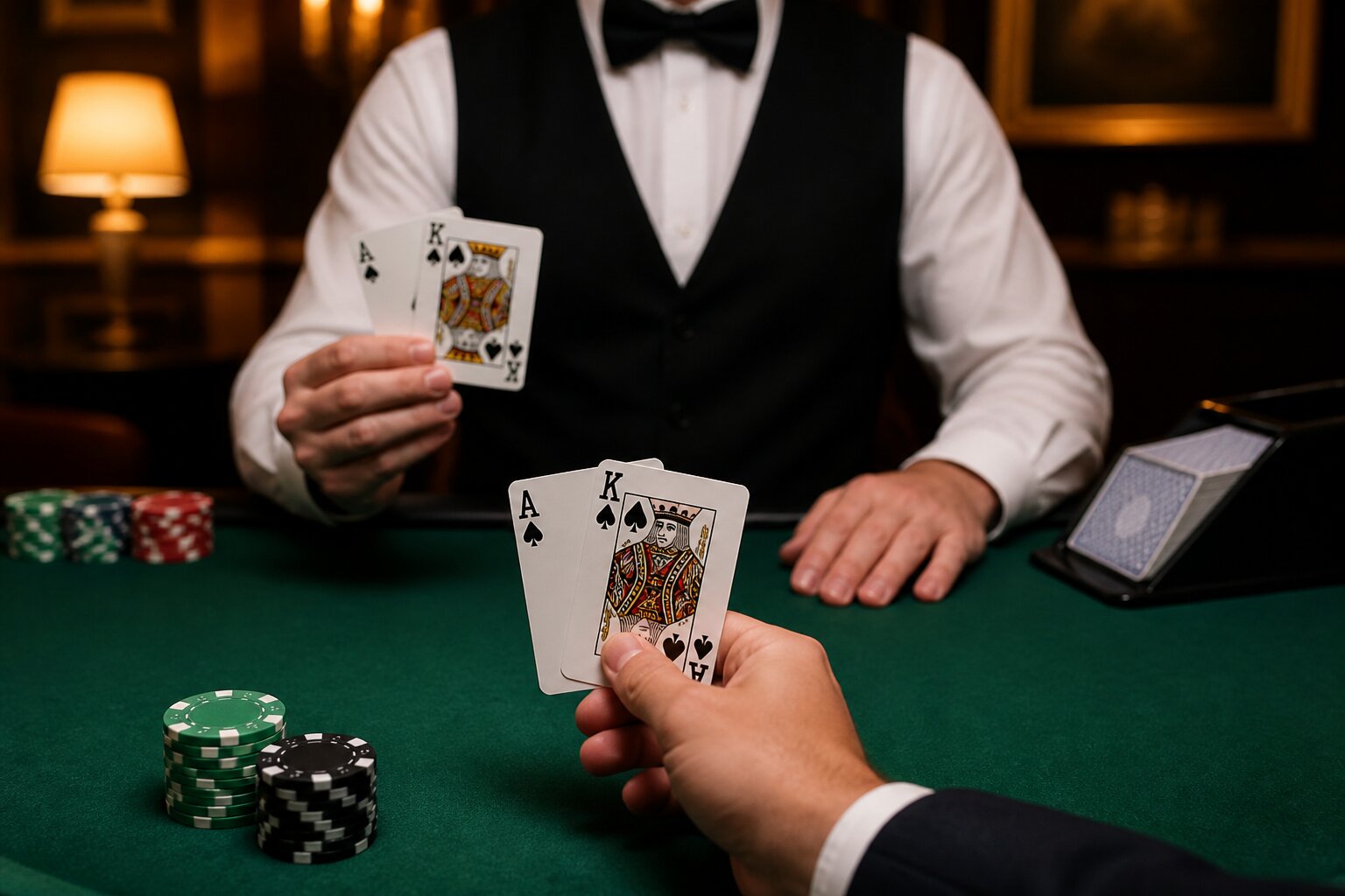 Player vs Dealer Blackjack: What If Both Get Blackjack Outcome?