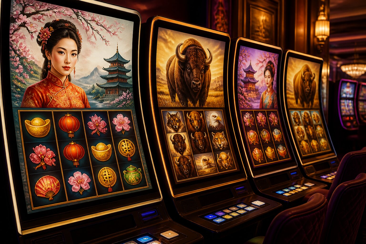 Why Are So Many Slot Machines Asian or Buffalo Themed?
